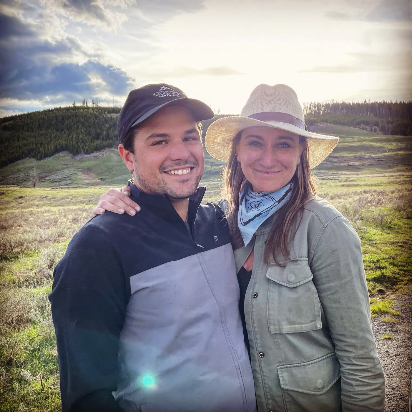Ashley Avis and Edward Winters researching American Wolf in Yellowstone
