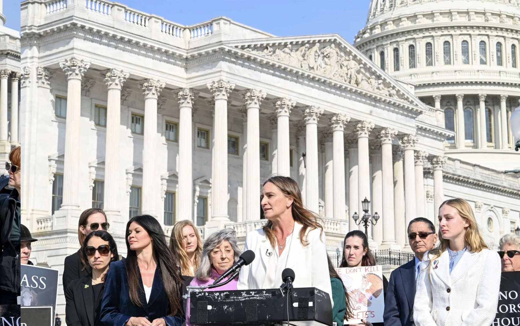 Ashley Avis speaking for The Lost Horses campaign at the United States Capitol